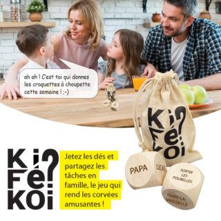 💥 STOP aux disputes sur les corvées ! 💥
🎲 Avec KIFEKOI , c'est le hasard qui décide ! Plus de négociations, plus de triche… juste du fun en famille ! 😆
👨👩👧👦 1 lancer, 1 corvée, 1 volontaire… Qui va sortir l'aspirateur cette fois ? 🧹
🔥 Testez-le et transformez vos tâches ménagères en jeu !
📦 Disponible dès maintenant ! 🚀
👉 Taguez votre famille et osez le défi KIFEKOI ! 
#KifekoiChallenge #famille #menage #enfants #parent 
🔗 https://mylife.timyx.com/boutique/jeu-de-des-kifekoi/